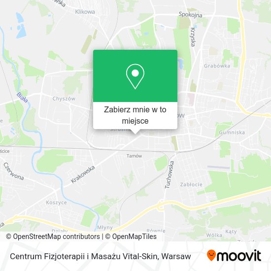 Mapa Centrum Fizjoterapii i Masażu Vital-Skin