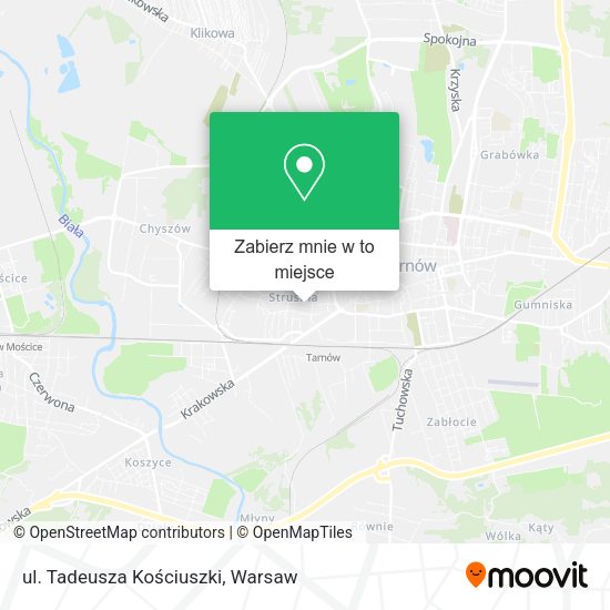 Mapa ul. Tadeusza Kościuszki