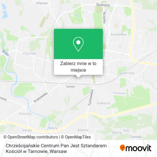 Mapa Chrześcijańskie Centrum Pan Jest Sztandarem Kościół w Tarnowie