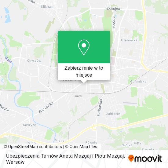 Mapa Ubezpieczenia Tarnów Aneta Mazgaj i Piotr Mazgaj