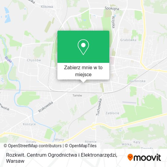 Mapa Rozkwit. Centrum Ogrodnictwa i Elektronarzędzi