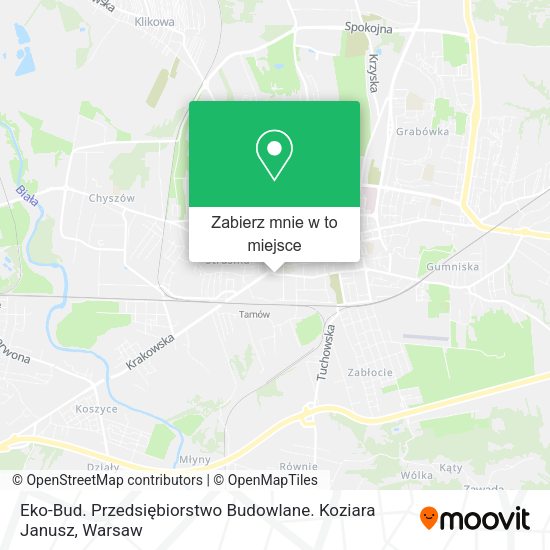 Mapa Eko-Bud. Przedsiębiorstwo Budowlane. Koziara Janusz