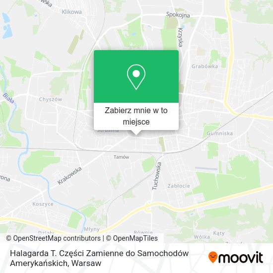 Mapa Halagarda T. Części Zamienne do Samochodów Amerykańskich