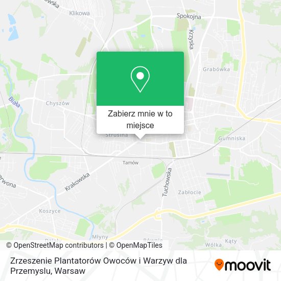 Mapa Zrzeszenie Plantatorów Owoców i Warzyw dla Przemyslu