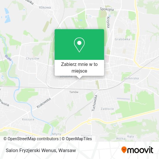 Mapa Salon Fryzjerski Wenus