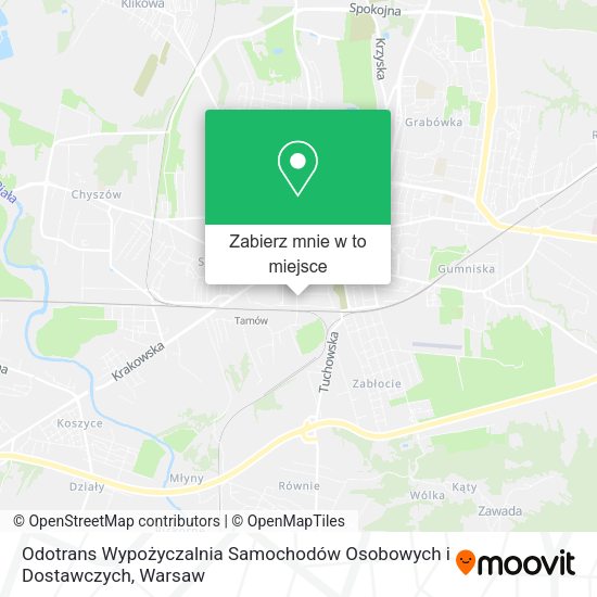 Mapa Odotrans Wypożyczalnia Samochodów Osobowych i Dostawczych