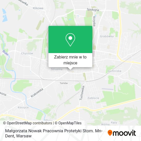 Mapa Małgorzata Nowak Pracownia Protetyki Stom. Mn-Dent