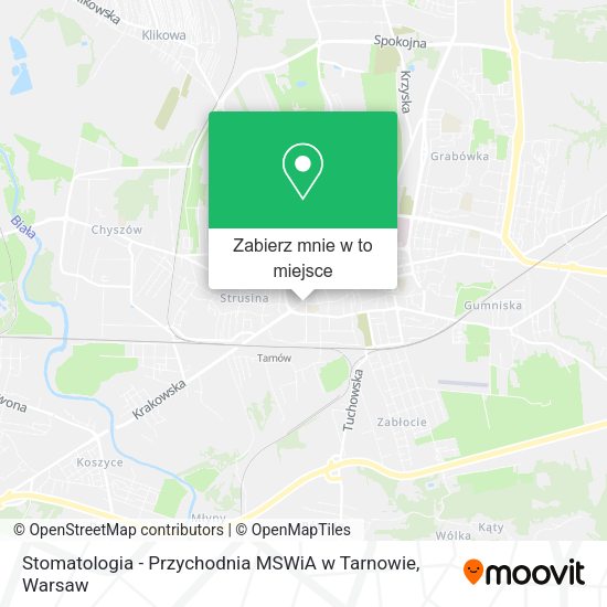 Mapa Stomatologia - Przychodnia MSWiA w Tarnowie