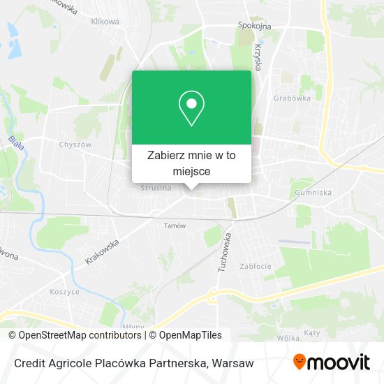 Mapa Credit Agricole Placówka Partnerska