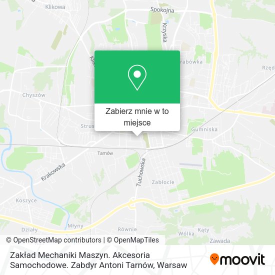 Mapa Zakład Mechaniki Maszyn. Akcesoria Samochodowe. Zabdyr Antoni Tarnów