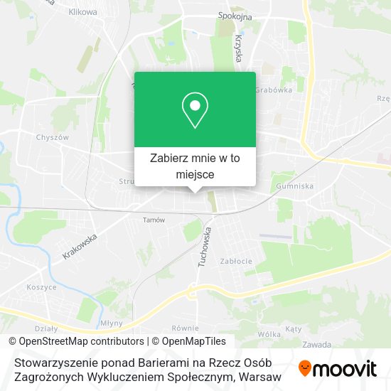 Mapa Stowarzyszenie ponad Barierami na Rzecz Osób Zagrożonych Wykluczeniem Społecznym