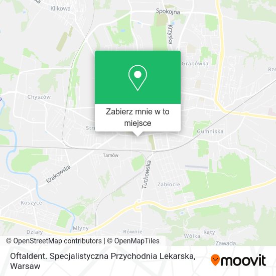 Mapa Oftaldent. Specjalistyczna Przychodnia Lekarska