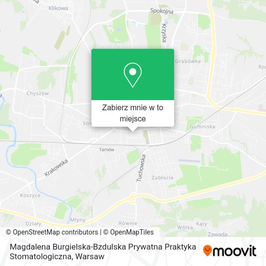 Mapa Magdalena Burgielska-Bzdulska Prywatna Praktyka Stomatologiczna