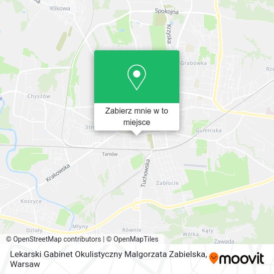 Mapa Lekarski Gabinet Okulistyczny Malgorzata Zabielska