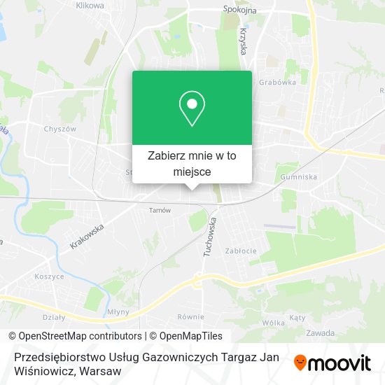 Mapa Przedsiębiorstwo Usług Gazowniczych Targaz Jan Wiśniowicz