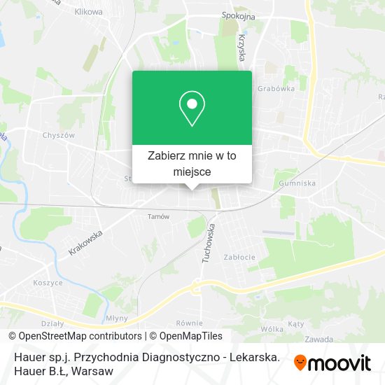 Mapa Hauer sp.j. Przychodnia Diagnostyczno - Lekarska. Hauer B.Ł