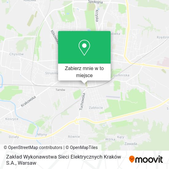 Mapa Zakład Wykonawstwa Sieci Elektrycznych Kraków S.A.