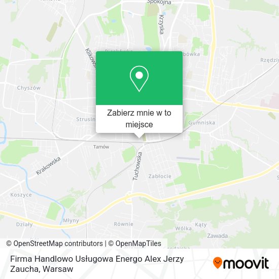 Mapa Firma Handlowo Usługowa Energo Alex Jerzy Zaucha