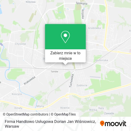 Mapa Firma Handlowo Usługowa Dorian Jan Wiśniowicz