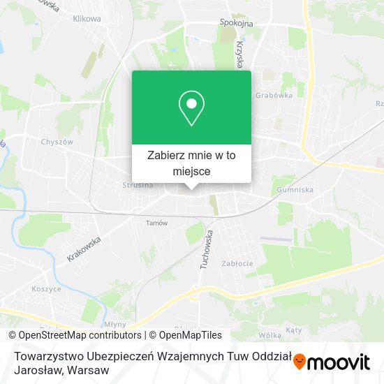 Mapa Towarzystwo Ubezpieczeń Wzajemnych Tuw Oddział Jarosław