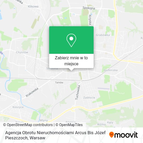 Mapa Agencja Obrotu Nieruchomościami Arcus Bis Józef Pieszczoch