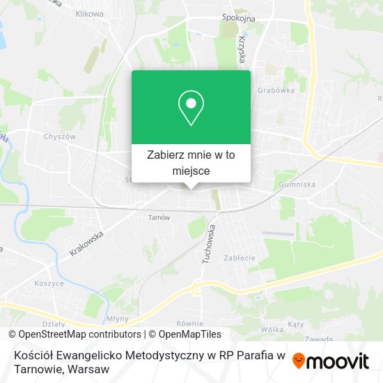 Mapa Kościół Ewangelicko Metodystyczny w RP Parafia w Tarnowie