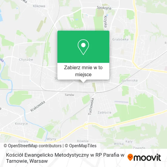 Mapa Kościół Ewangelicko Metodystyczny w RP Parafia w Tarnowie