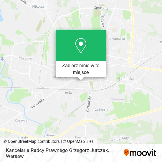 Mapa Kancelaria Radcy Prawnego Grzegorz Jurczak