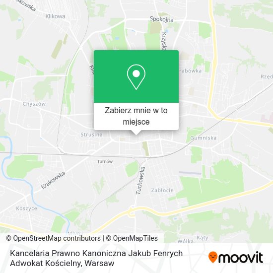 Mapa Kancelaria Prawno Kanoniczna Jakub Fenrych Adwokat Kościelny