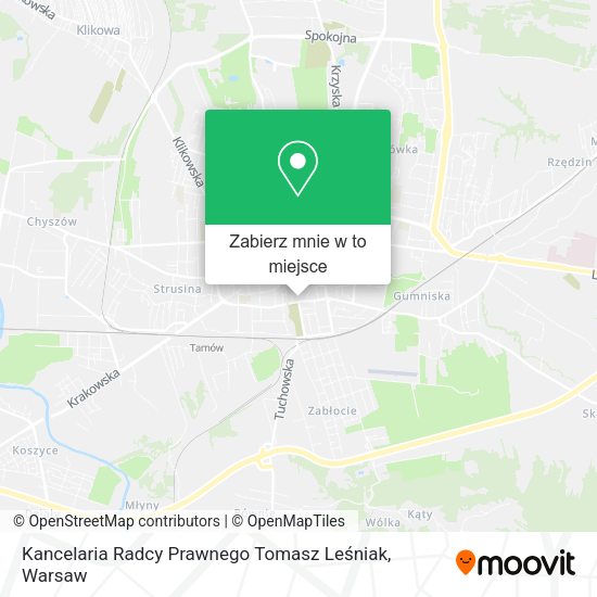 Mapa Kancelaria Radcy Prawnego Tomasz Leśniak