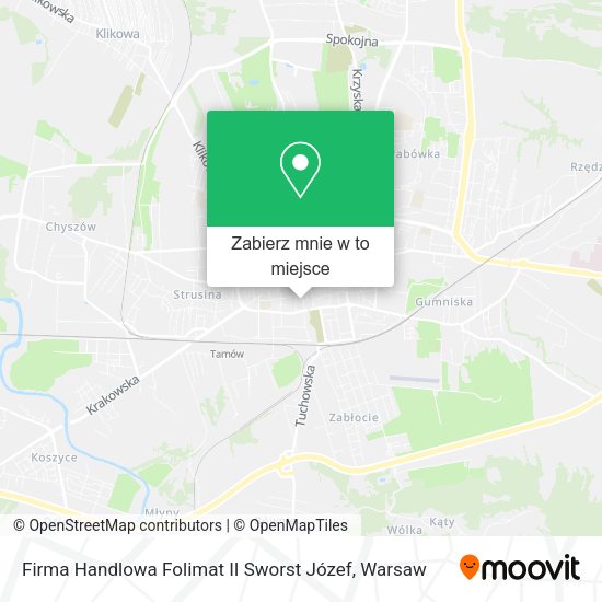 Mapa Firma Handlowa Folimat II Sworst Józef