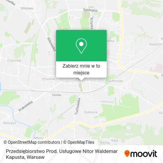 Mapa Przedsiębiorstwo Prod. Usługowe Nitor Waldemar Kapusta