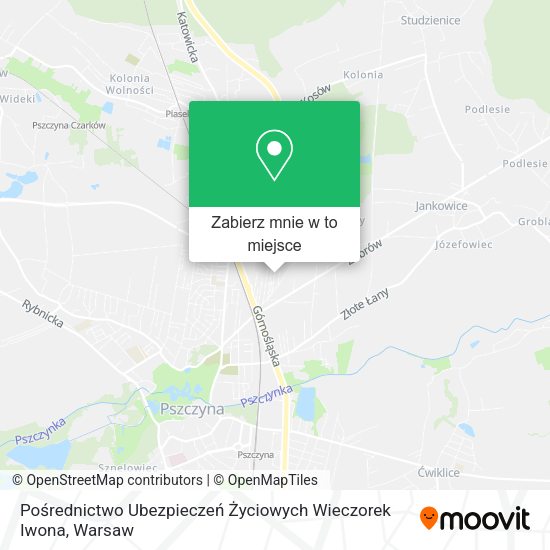 Mapa Pośrednictwo Ubezpieczeń Życiowych Wieczorek Iwona