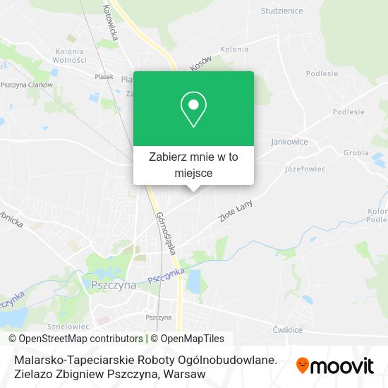 Mapa Malarsko-Tapeciarskie Roboty Ogólnobudowlane. Zielazo Zbigniew Pszczyna