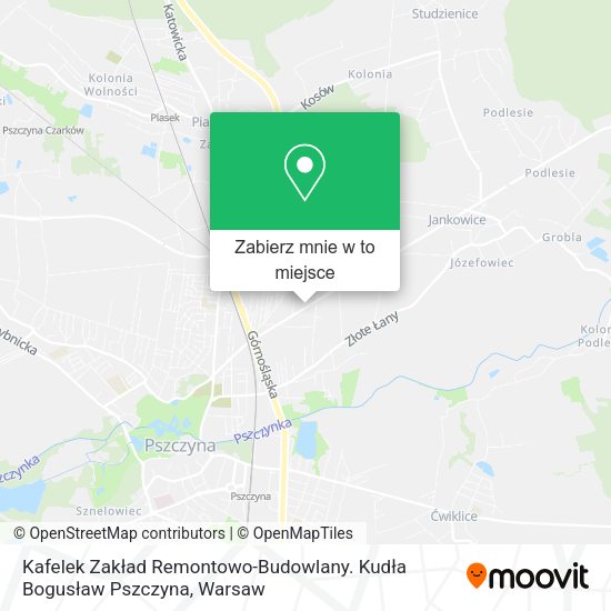 Mapa Kafelek Zakład Remontowo-Budowlany. Kudła Bogusław Pszczyna