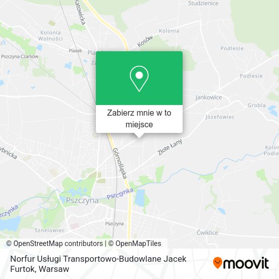 Mapa Norfur Usługi Transportowo-Budowlane Jacek Furtok