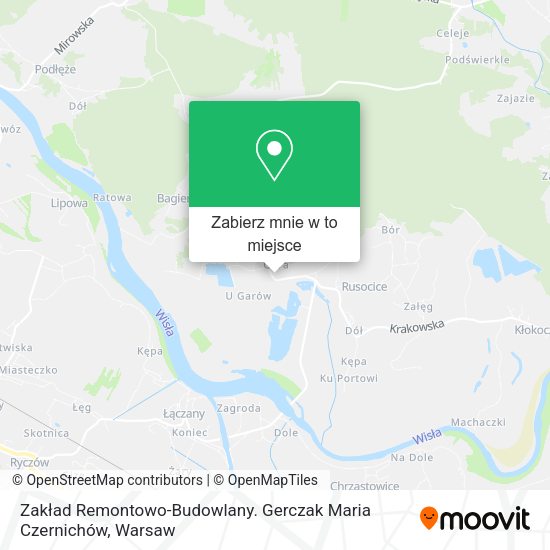 Mapa Zakład Remontowo-Budowlany. Gerczak Maria Czernichów