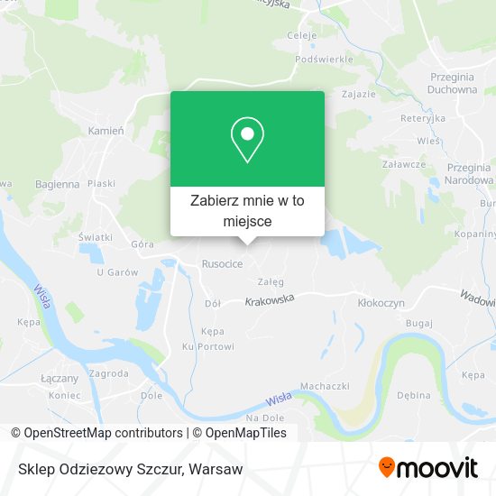 Mapa Sklep Odziezowy Szczur