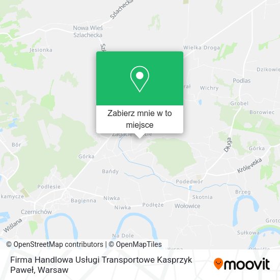 Mapa Firma Handlowa Usługi Transportowe Kasprzyk Paweł