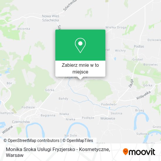 Mapa Monika Sroka Usługi Fryzjersko - Kosmetyczne