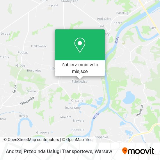 Mapa Andrzej Przebinda Usługi Transportowe