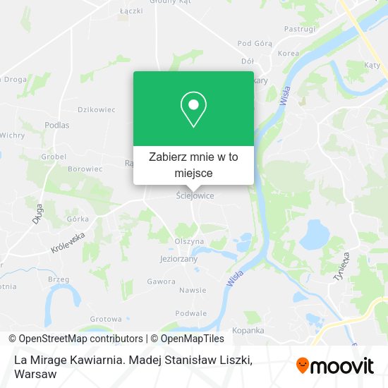 Mapa La Mirage Kawiarnia. Madej Stanisław Liszki