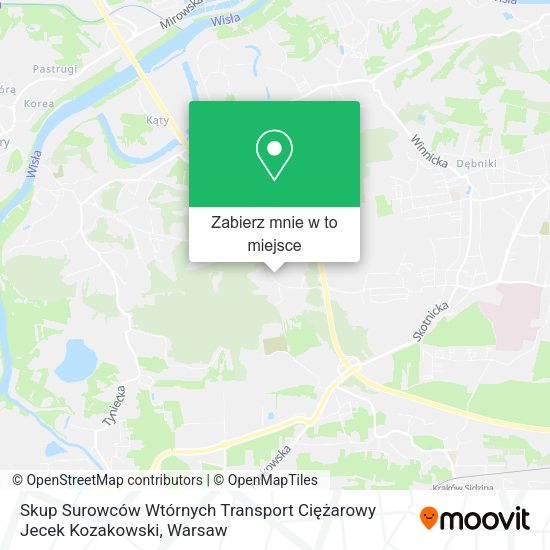 Mapa Skup Surowców Wtórnych Transport Ciężarowy Jecek Kozakowski