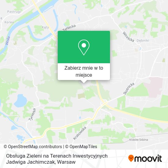 Mapa Obsługa Zieleni na Terenach Inwestycyjnych Jadwiga Jachimczak