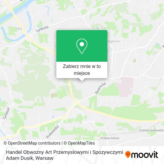 Mapa Handel Obwozny Art Przemyslowymi i Spozywczymi Adam Dusik