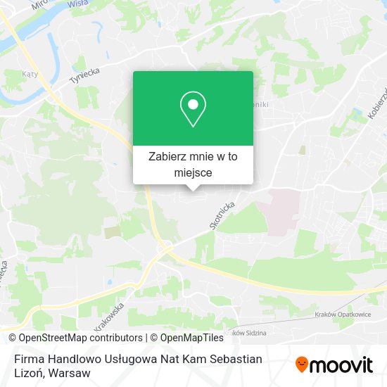 Mapa Firma Handlowo Usługowa Nat Kam Sebastian Lizoń