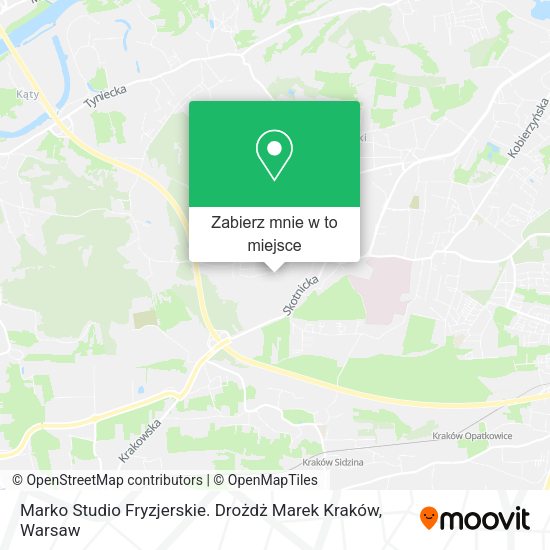 Mapa Marko Studio Fryzjerskie. Drożdż Marek Kraków