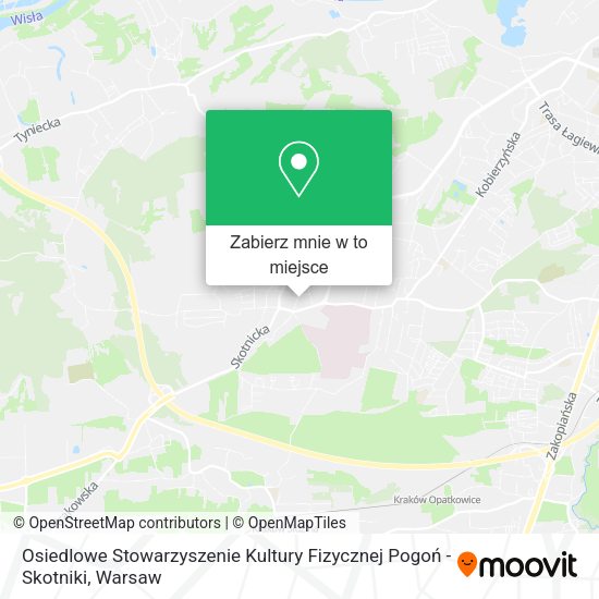 Mapa Osiedlowe Stowarzyszenie Kultury Fizycznej Pogoń - Skotniki