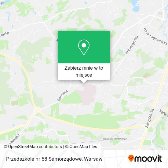 Mapa Przedszkole nr 58 Samorządowe