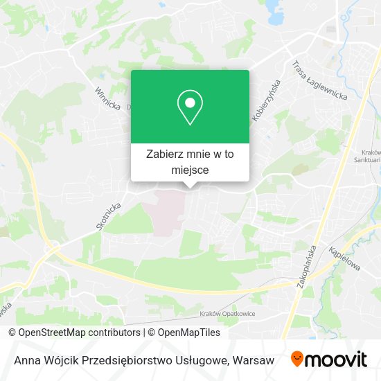 Mapa Anna Wójcik Przedsiębiorstwo Usługowe